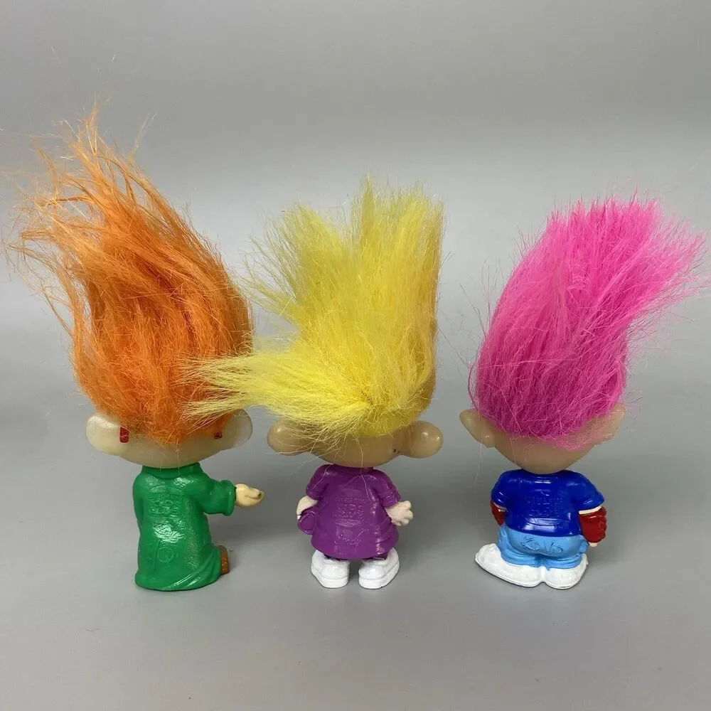 Vintage 1993 Burger King Kids Club Troll Dolls Professor Camera Glow in the Dark